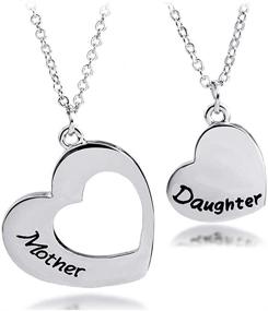 img 4 attached to 👩 KUIYAI Mother Daughter Necklace Set - Matching Heart Mom and Me Jewelry, Set of 2