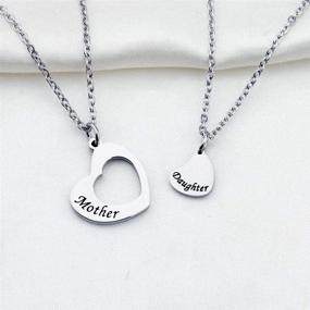 img 3 attached to 👩 KUIYAI Mother Daughter Necklace Set - Matching Heart Mom and Me Jewelry, Set of 2