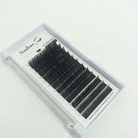 img 2 attached to 💫 Seashine L-Curl Individual Mixed Eyelash Extensions: 9-14mm Length, 0.07-0.20 Thickness, Natural Looking Lashes for Makeup and Beauty Professionals - Wholesale Tray (0.15L)