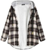 zaful womens button oversized plaid black women's clothing for coats, jackets & vests logo