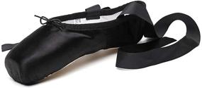 img 4 attached to 🩰 Improve Your Ballet Performance with Canvas Professional Ballet Dance Pointe Girls' Shoes in Athletic Design