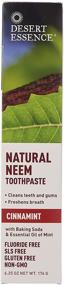 img 4 attached to 🌿Зубная паста Desert Essence Neem с мятой и корицей - натуральная, 6,25 унций (2 штуки)