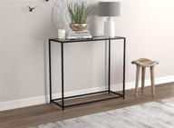 🏢 safdie 81039.z.00 entryway table: elegant glass & black metal console for living room décor logo