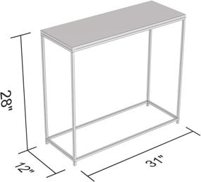 img 1 attached to 🏢 Safdie 81039.Z.00 Entryway Table: Elegant Glass & Black Metal Console for Living Room Décor