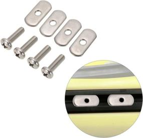 img 1 attached to Lixada 4 Stainless Steel Kayak Rail/Track Screw and Track Nut Hardware Gear Mounting Replacement Kit for Kayaks, Canoes, Boats, and Rails