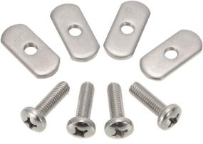 img 3 attached to Lixada 4 Stainless Steel Kayak Rail/Track Screw and Track Nut Hardware Gear Mounting Replacement Kit for Kayaks, Canoes, Boats, and Rails