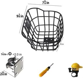 img 1 attached to 🚲 Kid's Bike Basket with Fixed Holder: Ultimate Biking Accessories Kit for Toddlers and Youngsters