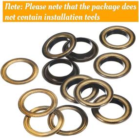 img 2 attached to 🔘 25 Sets Bronze Metal Eyelets Kit: 1 Inch Grommets with Washers for Leather, Tarp, Canvas - Curtain Grommet Set