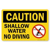 caution shallow diving smartsign plastic logo