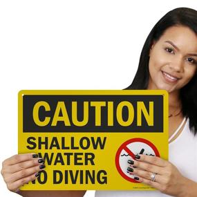 img 3 attached to Caution Shallow Diving SmartSign Plastic