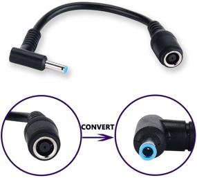 img 1 attached to 🔌 Адаптер питания Purpleleaf для HP Stream Spectre Pavilion Envy Elitebook Split Chromebook - конвертер с разъемом 7,4х5,0 мм на разъем 4,5х3,0 мм - заменяемое зарядное устройство для ноутбука с кабелем питания HP (2 штуки)