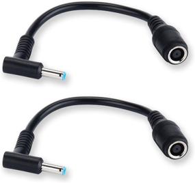 img 4 attached to 🔌 Адаптер питания Purpleleaf для HP Stream Spectre Pavilion Envy Elitebook Split Chromebook - конвертер с разъемом 7,4х5,0 мм на разъем 4,5х3,0 мм - заменяемое зарядное устройство для ноутбука с кабелем питания HP (2 штуки)