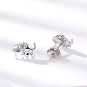 img 1 attached to 🐧 925 Sterling Silver Animal Stud Earrings: Turtle, Penguin, Unicorn, Giraffe, Llama, Frog - Ideal Birthday Gifts for Women