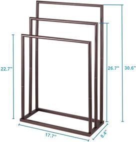 img 2 attached to 3-Tier Freestanding Towel Rack for Bathroom, Stainless Steel Towel Stand in Oil Rubbed Bronze Finish - Housen Solutions TRS57007