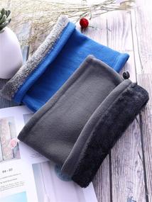 img 1 attached to 🧣 Stay Warm and Protected: 2 Packs Fleece Neck Warmer Scarves - Perfect for Skiing, Hiking, Cycling, and Climbing in Harsh Winter Conditions