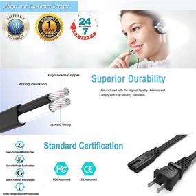 img 1 attached to 6-Foot Replacement Power Cord Cable for HP OfficeJet Pro / Envy / DeskJet Series Printers