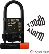 crystal vision anti theft loud 130db alarm heavy duty bike lock: weather proof, multi purpose security solution logo