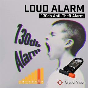 img 3 attached to Crystal Vision Anti Theft Loud 130db Alarm Heavy Duty Bike Lock: Weather Proof, Multi Purpose Security Solution