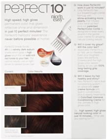 img 4 attached to Clairol Perfect 10 Dark Auburn Hair Dye: Long-lasting, vibrant color - 2 pack
