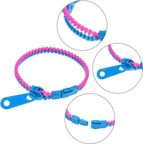 img 1 attached to Vibrant Jetec Zipper Bracelet Set: 60 Pieces Friendship Fidget Sensory Toys for Kids' Birthday Parties & School Fun, Mixed Colors