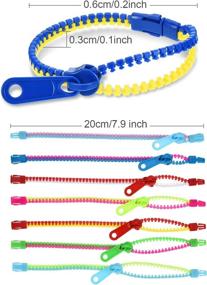 img 3 attached to Vibrant Jetec Zipper Bracelet Set: 60 Pieces Friendship Fidget Sensory Toys for Kids' Birthday Parties & School Fun, Mixed Colors