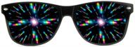 🌈 glofx ultimate diffraction glasses - matte black limited edition: unforgettable rave eyewear with rainbow prism kaleidoscope refraction lenses logo