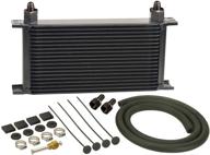 🚗 derale 13403 series 10000 stacked plate transmission oil cooler - 19 row, black logo