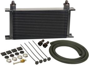 img 1 attached to 🚗 Derale 13403 Series 10000 Stacked Plate Transmission Oil Cooler - 19 Row, Black