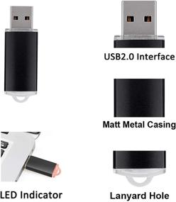 img 3 attached to 🔌 2-пак 16 ГБ USB флеш-накопитель, накопители Maspen High-Speed USB Thumb 2.0 Память Jump Drive (Черный/Синий)