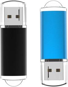 img 4 attached to 🔌 2-пак 16 ГБ USB флеш-накопитель, накопители Maspen High-Speed USB Thumb 2.0 Память Jump Drive (Черный/Синий)