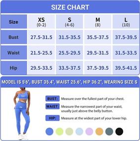 img 2 attached to 👯 Seamless Ribbed Women's Workout Set - Sportneer 2 Piece Gym Yoga Outfit