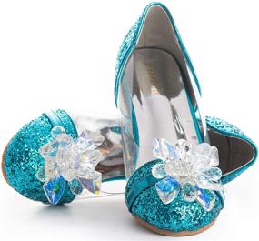 img 3 attached to FUNNA Girls Dress Shoes: Sparkly Flats for Princess Costume, Flower Wedding Party & More!