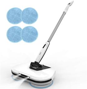 img 4 attached to 🧹 AIPER Cordless Electric Mop: LED Headlight, Sprayer, Spin Scrubber, Powerful Floor Cleaner, for Hardwood Floor, Tile Floors, Quiet Cleaning & Waxing