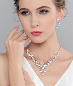 img 3 attached to Ожерелье EVER FAITH с имитацией серебра Женские украшения