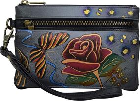 img 3 attached to 👜 Anna Anuschka Painted Wristlet Organizer - Women's Handbags and Wallets