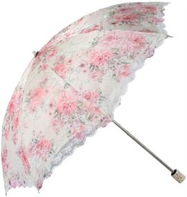 img 3 attached to Honeystore Vintage Parasol Embroidery Umbrella Umbrellas for Stick Umbrellas