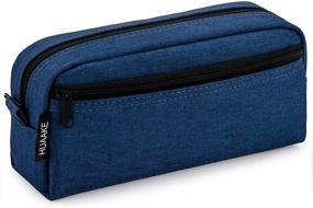 img 4 attached to 🖊️ Spacious Pencil Pouch: High Capacity Pen Case and Stationery Organizer for Students, College & Office Supplies, with Durable Zipper Closure