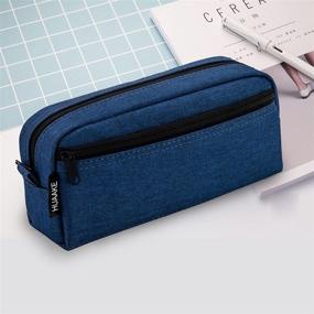 img 2 attached to 🖊️ Spacious Pencil Pouch: High Capacity Pen Case and Stationery Organizer for Students, College & Office Supplies, with Durable Zipper Closure