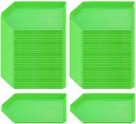 🔢 100-piece green plastic bead sorting trays for diamond painting, cross stitch, nail art & diy crafts - sorting, storage & organization plates logo