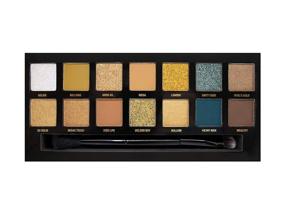 img 2 attached to 🌟 W7 24K Gold Rush Pressed Pigment Palette Makeup: Cream Matte, Shimmer, Glitter & Toppers in Natural, Gold, Blue & Yellow Shades – Cruelty Free