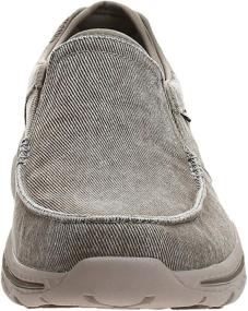 img 3 attached to 👞 Skechers Relaxed Fit Creston Moseco: Taupe Men's Moccasin Shoes - Premium Loafers & Slip-Ons