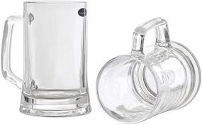 img 2 attached to 🍺 Amlong Crystal Lead-Free Beer Mug - 12 oz (Ideal for 1 Bottle), Set of 2: Enhance Your Beer Drinking Experience!