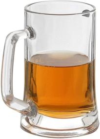 img 1 attached to 🍺 Amlong Crystal Lead-Free Beer Mug - 12 oz (Ideal for 1 Bottle), Set of 2: Enhance Your Beer Drinking Experience!