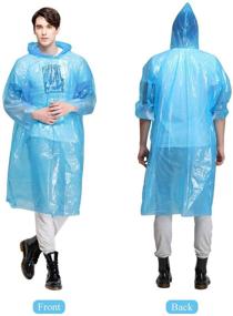 img 3 attached to 🌧️ High-Quality GINMIC Rain Ponchos for Kids and Adults - Ideal for Emergency Situations, Disposable & Convenient