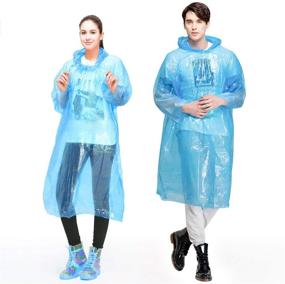 img 2 attached to 🌧️ High-Quality GINMIC Rain Ponchos for Kids and Adults - Ideal for Emergency Situations, Disposable & Convenient