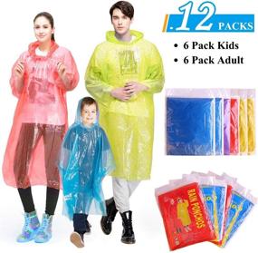 img 4 attached to 🌧️ High-Quality GINMIC Rain Ponchos for Kids and Adults - Ideal for Emergency Situations, Disposable & Convenient