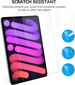 img 3 attached to 🔒 Premium 3 Pack SPARIN iPad Mini 6 Screen Protector - Tempered Glass for Crisp Display Protection, High Responsive Shield for Apple iPad Mini 6th Gen 8.3 Inch