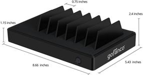 img 2 attached to 🔌 gofanco 65W USB Зарядная станция - 7-портовый органайзер для телефонов, планшетов и носимых устройств - до 2.4A - черный (USBCharge7P-B2)