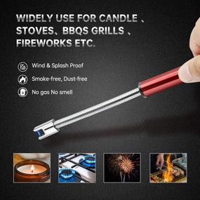 img 3 attached to 🔥 SUUCARE Electric Lighter: USB Rechargeable Candle Lighter with Windproof Plasma Arc, LED Indicator, and Safety Lock – Ideal for Camping, Cooking, BBQ, Fireworks