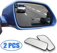 🚘 pack of 2 waterproof glass car blind spot mirrors with 360 degree rotation for enhanced traffic safety logo